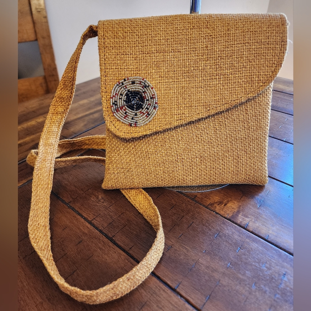 Beaded Maasai Fabric and Crossbody Purse